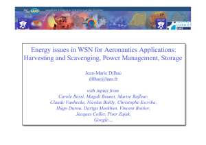 Energy issues in WSN for Aeronautics Applications: Harvesting and
