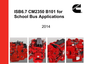 ISB6.7 CM2350 B101 for School Bus Applications
