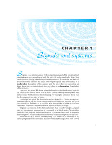 Chapter 1: Signals and Systems