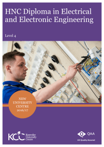 HNC Diploma in Electrical and Electronic Engineering