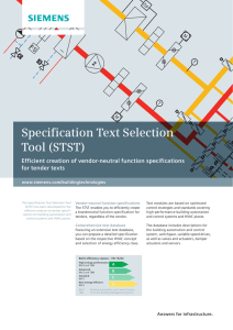 Specification Text Selection Tool (STST)