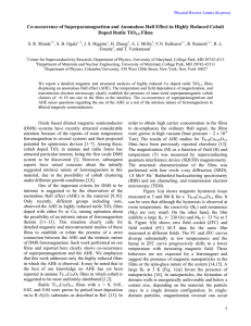 Observation of superparamagnetism in highly reduced cobalt doped