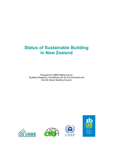 status of sustainable building in New Zealand