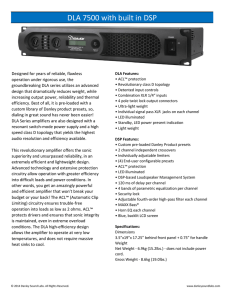 DLA 7500 with built in DSP