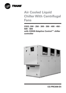Air Cooled Liquid Chiller With Centrifugal Fans