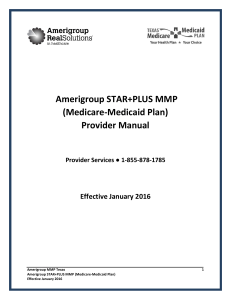 Amerigroup STAR+PLUS MMP (Medicare