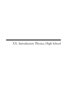 High School Introductory Physics MCAS Release Items Spring 2015