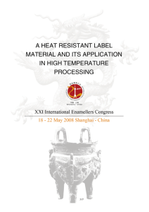 a heat resistant label material and its application in high temperature
