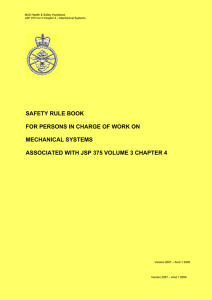 Safety rule book for person in charge of work on