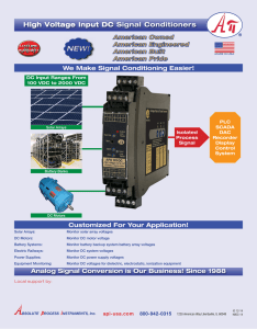 High Voltage Input DC Signal Conditioners - api