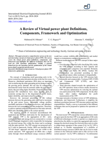 A Review of Virtual power plant Definitions, Components
