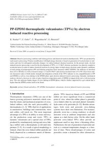 PP-EPDM thermoplastic vulcanisates