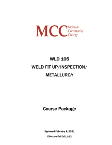 WLD 105 WELD FIT UP/INSPECTION