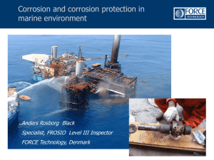 Corrosion and corrosion protection in marine