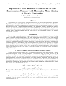 Experimental Field Statistics Validation in a Cubic Reverberation