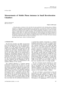 Measurements of Mobile Phone Antennas in Small Reverberation