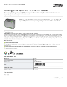 Power supply unit - QUINT-PS/ 1AC/24DC/40