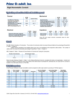 Conduit Capacity Chart