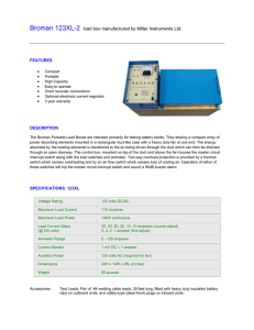 Broman 123XL-2 load box manufactured by Miller Instruments Ltd.