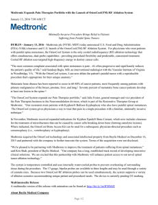 Medtronic Expands Pain Therapies Portfolio with