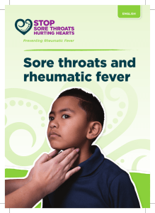 Sore throats and rheumatic fever