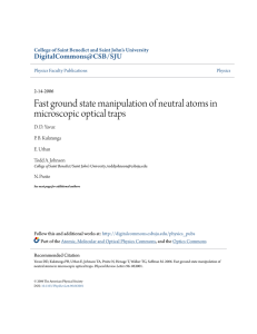 Fast ground state manipulation of neutral atoms in microscopic