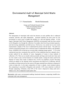 Environmental Audit of Municipal Solid Waste Management