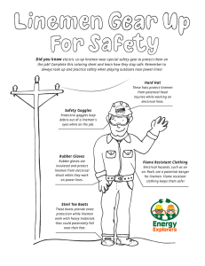 Lineman Safety Gear Coloring Sheet