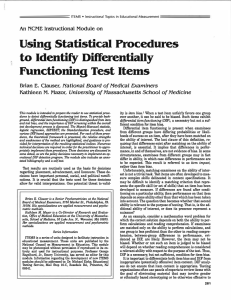 Using Statistical Procedures to Identify Differentially