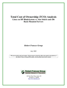 Total Cost of Ownership (TCO) Analysis