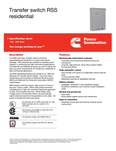 A-1535 Automatic Transfer Switch Spec Sheet (optional)