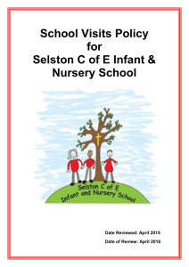 Educational Visits Policy 2015 - Selston C of E Infant and Nursery