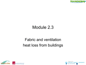 Module 2.3 – Fabric and ventilation heat loss