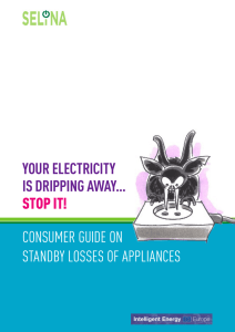 CONSUMER GUIDE ON STANDBY LOSSES OF APPLIANCES