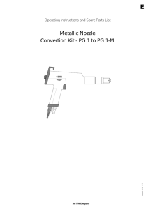 Metallic Nozzle Convertion Kit - PG 1 to PG 1-M