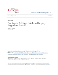 First Steps in Building an Intellectual Property Program and Portfolio