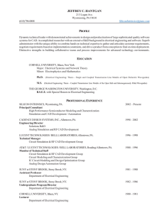 resume - Semiconductor Modeling and Characterization, Analog