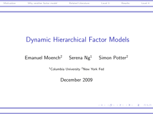 Dynamic Hierarchical Factor Models