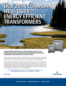 DOE 2016 Compliant Hevi-Duty™ Energy Efficient Transformers