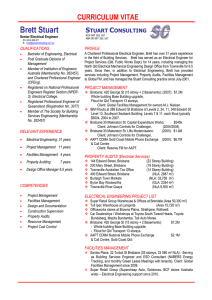 A single page CV - Stuart Consulting