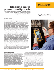 Stepping up to power quality tools
