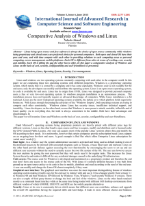 Comparative Analysis of Windows and Linux