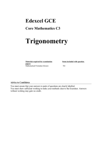 Trigonometry - Maths Genie