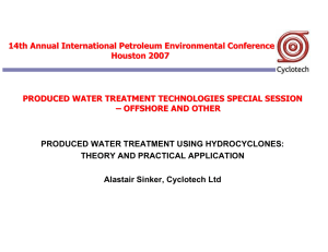 Produced Water Treatment Using Hydrocyclones