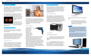 Brochure on power disturbances and protecting your equipment