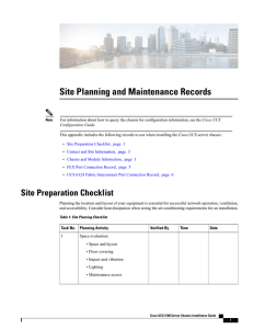 Site Planning and Maintenance Records