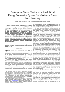L1 Adaptive Speed Control of a Small Wind Energy Conversion