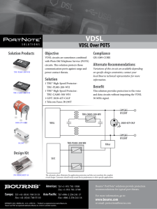 VDSL Over POTS - Rapid Electronics