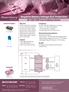 Negative Battery Voltage SLIC Protection GR-1089