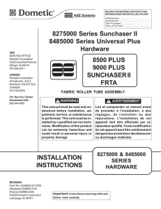 8275000 Series Sunchaser II 8485000 Series Universal Plus